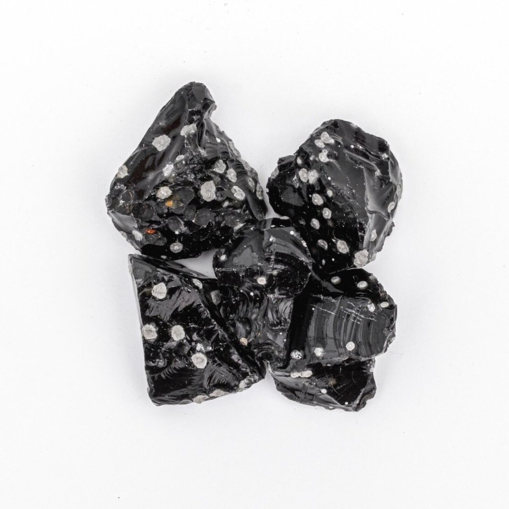1 Stone Snowflake Obsidian Gemstone Crystal Raw Stone for Wire Wrapping Crafts